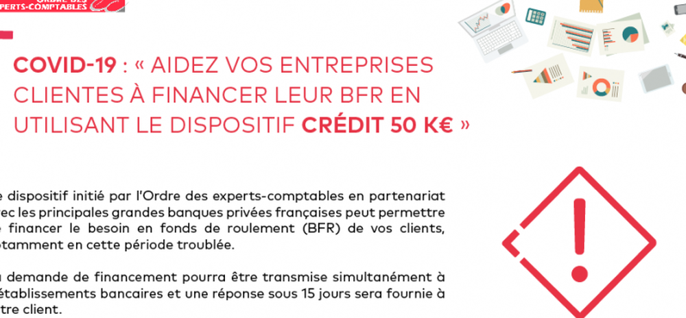 CORONAVIRUS – FINANCER LE BFR EN UTILISANT LE DISPOSITIF CRÉDIT 50 K€