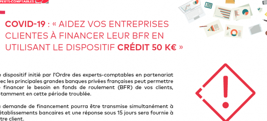 CORONAVIRUS – FINANCER LE BFR EN UTILISANT LE DISPOSITIF CRÉDIT 50 K€
